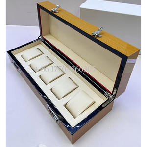 Caja de Almacenamiento para Relojes de Lujo, Cuadrada, de Cuero Amarillo de Alta Calidad, Resistente a Impactos, con 5 Ranuras y Forro de PU, Serie de Marca - Product Image 1