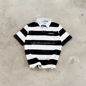 Fabricantes de Ropa, Camiseta Personalizada, Camiseta Polo Extra Grande Informal de Alta Calidad, Camiseta de Manga Corta a Rayas 100% Algodón para Hombre - Product Image 1