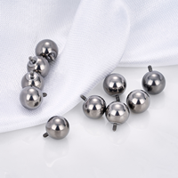 Kaishee G23 Accessoires de piercing corporel en titane, pièces de base simples, base plate, M09, filetage, boule, labret, bijoux corporels