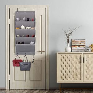 2 in 1 Over the Door <b>Shoe</b> Organizer Clear Hanging <b>Rack</b> Fabric Closet <b>Shoe</b> Organizer Storage Bag with 12+2 Large Pockets Each - Product Image 6