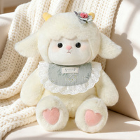 Collection d'animaux en peluche Kawaii : mouton, ours et lapin avec tenues délicates, idéales pour la décoration de la chambre d'enfant et les cadeaux de fêtes