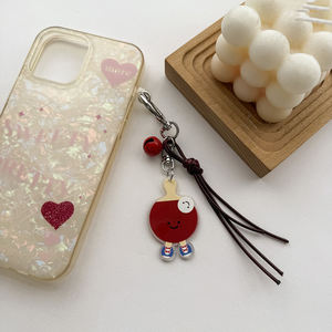 Q-version dessin animé humanoïde Tennis de Table Badminton Football porte-clés hommes et femmes sac à dos porte-clés cadeau exquis suspendu - Product Image 5