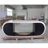 Ensemble de meubles de bureau à surface solide blanche Bureau Google Table de bureau Pièces de rechange Conception de meubles
