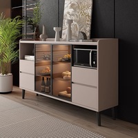 Aparador Moderno Minimalista para Sala de Estar, Mueble de Almacenamiento Multicompartimento con Cajones