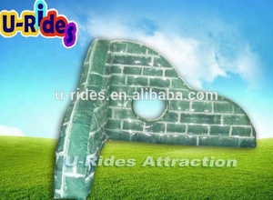 Fábrica al por mayor CS juego deportivo comercial en forma de <span class=keywords><strong>V</strong></span> camuflaje etiqueta simulación PVC inflable <span class=keywords><strong>Paintball</strong></span> Bunker gran oferta Paintballs - Product Image 4