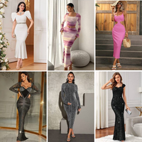 Yepyeni Karışık Balya Satıcı Stoğu Yüksek Kalite Toptan Kadın Yaz Modası Günlük Elbiseler Pamuk/Polyester Model