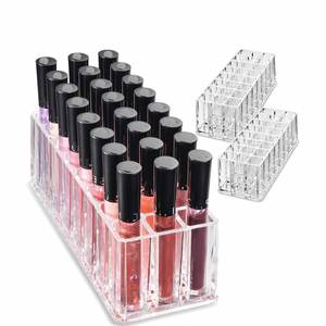 Eco-friendly Transparent Plastic Modern Cosmetic <b>Makeup</b> Display Holder Storage <b>Box</b> Multifunction Acrylic Lipstick Organizer - Product Image 1
