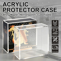 Boîte de présentation en acrylique ETB avec aimant N52, blocage UV à 100 %, 5 mm d'épaisseur, transparente, résistante à l'eau, protection contre la corrosion, empilable, anti-poussière, Elite