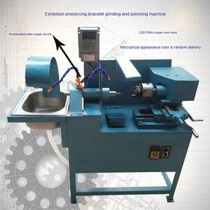 Machine de polissage intégrée pour la fabrication de bracelets en jade, avec composant moteur pour le cœur extérieur et intérieur du bracelet, pour pierres précieuses - Product Image 5