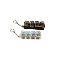 Cube de clavier LED en acrylique pour anime, jouet anti-stress léger, porte-clés