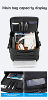 Bagages de voyage avec logo personnalisé, sac extensible pour ordinateur, sac à dos USB multifonction, sac à dos pour ordinateur portable