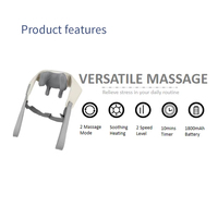 Châle de massage multifonction haut de gamme avec télécommande sans fil et contrôle manuel, pétrissage 3D et chauffage pour le soulagement des douleurs au cou, aux épaules, au dos et aux hanches