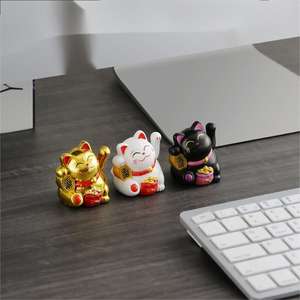 Modèle solaire magasin voiture accessoires décoration intérieure 2 pouces <span class=keywords><strong>petit</strong></span> <span class=keywords><strong>chat</strong></span> ornement agitant <span class=keywords><strong>japonais</strong></span> Fortune <span class=keywords><strong>chat</strong></span> chanceux - Product Image 4