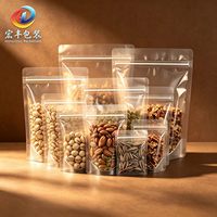 Sac transparent épaissi et scellé pour aliments pour animaux de compagnie, résistant à l'humidité, scellé sur trois côtés, en polyester de qualité alimentaire, personnalisable