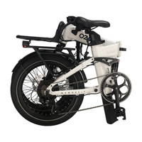 Vélo électrique pliable en alliage d'aluminium de 20 pouces, 250W, 7 vitesses, batterie au lithium, porte-bagages arrière, pour trajets urbains, directement de l'usine