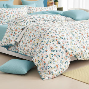 Juego de Ropa de Cama de Hotel 100% Algodón con Diseño Floral Moderno, Tejido de Doble Hilo Impreso en 3D, 200 Hilos por Pulgada, Ecológico y Transpirable para Uso Doméstico - Product Image 3