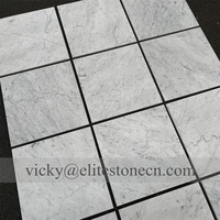 Carreaux de marbre blanc de Carrare en gros d'usine, 30x530x5mm, épaisseur 10mm, carreaux carrés en marbre blanc naturel pour sol et mur de salle de bain d'hôtel