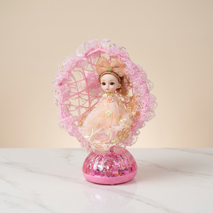 Mini Figura de Muñeca de Plástico Rosa para Niñas, Decoración de Escritorio, Juguete de Moda, Regalo en Caja, Adorno Decorativo - Product Image 2