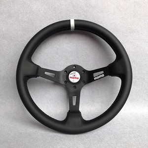 <span class=keywords><strong>Volant</strong></span> de course à 3 rayons en <span class=keywords><strong>cuir</strong></span> véritable de 13 pouces à dégagement rapide concave profond 320mm Distance universelle des trous 70mm - Product Image 6