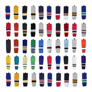 Custom mens and womens adult ice hockey socks full sublimation all color youth skate knit hockey sports socks