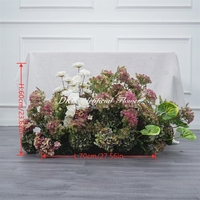 Flores Artificiales DKB al por Mayor, Decoración de Flores Artificiales, Camino de Flores para el Pasillo de Boda, Decoración para el Suelo de la Boda