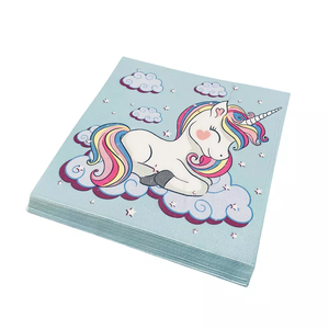 Sunshine Rainbow Little Horse 33*33 Serviette à <span class=keywords><strong>trois</strong></span> couches adaptée à toutes <span class=keywords><strong>les</strong></span> occasions - Product Image 1