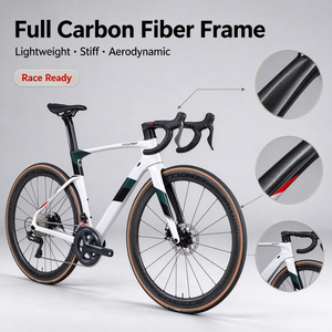 Bicicleta de Carretera TWITTER CYCLONEpro 22 Velocidades, Fibra de Carbono, Cableado Interno, Frenos de Disco Hidráulicos, Bicicleta de Carreras - Product Image 2