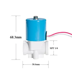 Meishuo FPD360R40 12 / 24v dc inlet water Electric Solenoid Valve for RO Reverse Water Filter System