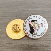 Badge en métal émaillé souple personnalisable, thème Fille Antique, pour fêtes de remise des diplômes - Accessoire de mode créatif Anime découpé à la forme