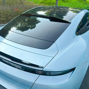 Porsche Taycan <b>Rear</b> <b>Spoiler</b> Carbon Fiber Texture ABS Wing Shaped Trunk Lid 2019 Upward - Product Image 3