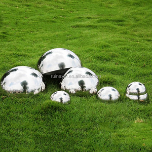 Sang Trọng Ngoài Trời Trang Trí Bóng Thấp 19Mm ~ 1000Mm Vàng Nửa Shere Gương Bóng Thép Không Gỉ Nửa Hollow Bóng - Product Image 6