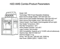 Imprimante 3D H2C H2D H2S AMS Combo Laser Full Combo FDM à double extrudeur avec détection de filament en option et récupération après coupure de courant
