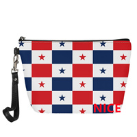 Pochette cosmétique personnalisée avec drapeau du Panama, imprimée UV, pour les vacances à l'étranger, le rangement de produits de beauté à domicile et les articles en vrac