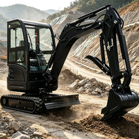 Mini Excavator CE 1 Ton, Mesin Penggali Kecil untuk Dijual, Harga Grosir, Pasokan Langsung Pabrik untuk Pasar Uni Eropa, Penggunaan Konstruksi dan Pertanian