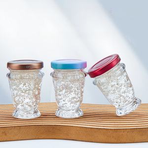Nieuwe design lege 50ml glazen pot met schroefdeksel voor voedselconservering, pudding, eetbare vogelnestjes, visdarm, honing, jam, kaviaar - Product Image 1