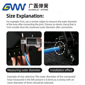 Colliers de serrage à ressort réglables en acier inoxydable 304 personnalisés pour systèmes de mesure métriques et tubes - Product Image 3