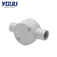 Boîtier de jonction électrique rond en PVC YOUU, étanche, à 2 voies, JB2-20, pour électronique et instruments