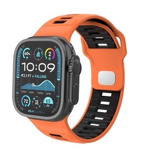 สายนาฬิกาซิลิโคนกันน้ำสำหรับเล่นกีฬา ใช้ได้กับ Apple Watch Series สายรัดข้อมือสมาร์ทวอทช์สำหรับผู้ชายและผู้หญิง - Product Image 1