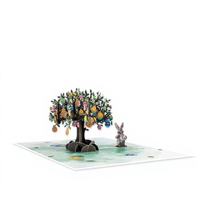 3D Easter Greeting Card Handmade <b>Paper</b> Pop Up Card Custom Printed Holiday Gift for Kids Party - Product Image 3