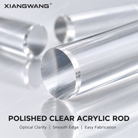 Barre carrée en acrylique transparent Xiangwang 10mm-100mm, anti-âge, résistante aux UV, pour projets de bricolage et d'affichage