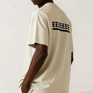 T-shirt Essenziale Personalizzabile con Logo Ricamato, T-shirt Pesante da Uomo con Stampa Serigrafica, Qualità 1.1 LOGO - Product Image 2