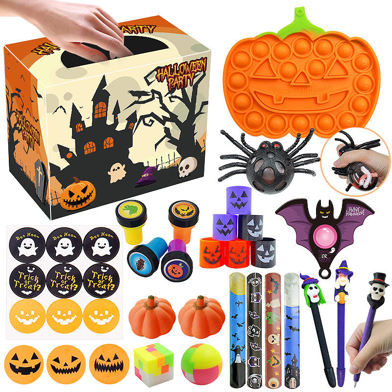 BILLMOSS Halloween Quetsch-Kürbis Spielzeug - 12 Stück Stressabbau Spielzeug Für Kinder