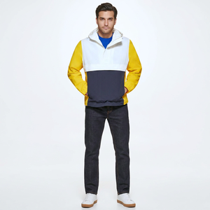 New Wholesale Custom Nylon Windbreaker Jacket Men Breathable Plus Size Hooded XS Size Plain Dyed 2026 Front Logo - Product Image 1
