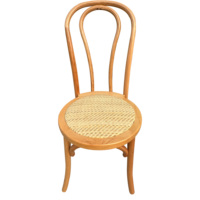Bestseller Holz-Thonet-Stuhl im Wiener Stil, Gebogener Rattan-Esszimmerstuhl für Restaurants