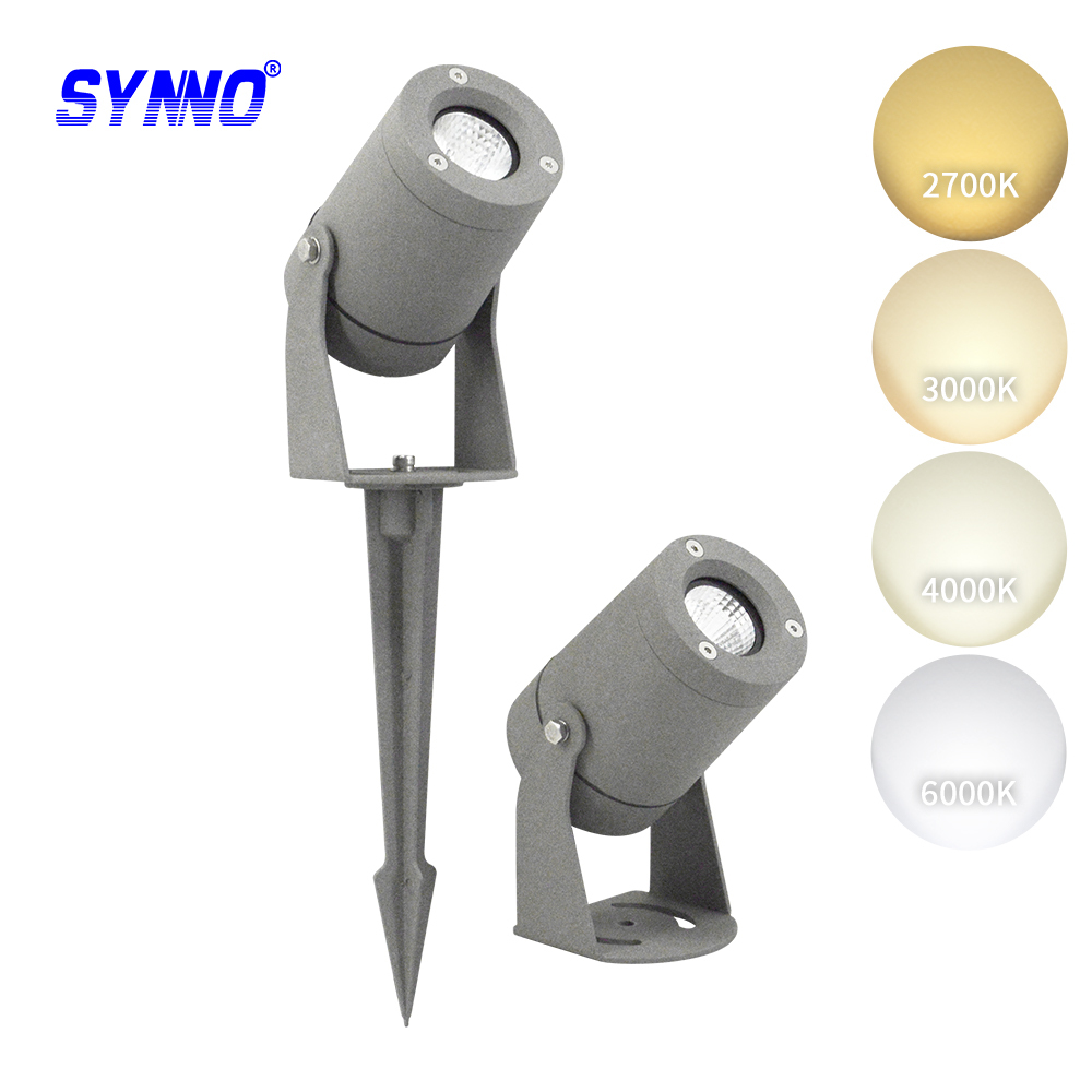 LED Aluminum Garden Pathway Spike Spot Lights IP65 Waterproof Outdoor Decorative Landscape Lights Adjustable Color Temp Light