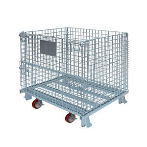 Cages soudées en acier galvanisées pliantes empilables de grillage de bonne qualité pour le stockage de cargaison - Product Image 3