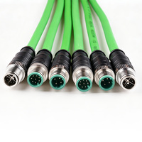 Connecteur de câble RJ45 étanche M12, panneau avant/arrière solide, mâle/femelle, Ethernet industriel, PVC, IP67, 24V, type A/D/X, électrique