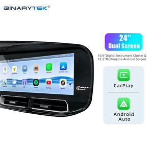 مشغل دي في دي للسيارة بشاشة مزدوجة 24 بوصة يعمل بنظام أندرويد مع لوحة عدادات رقمية لسيارات دودج تشالنجر هيلكات وتشارجر 2013-2025 - Product Image 3