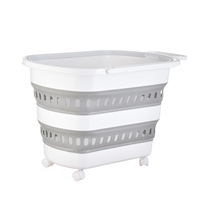 Panier à linge pliable en plastique, style moderne et minimaliste, pour salle de bain, toilettes, chambre à coucher, salon, organisation des vêtements