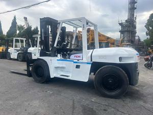 Montacargas TCM 100 de Uni Carriers, Blanco con Franjas Azules, Equipo Industrial Usado, 1 Año de Garantía, 10000 kg, Alta Eficiencia Operativa - Product Image 5